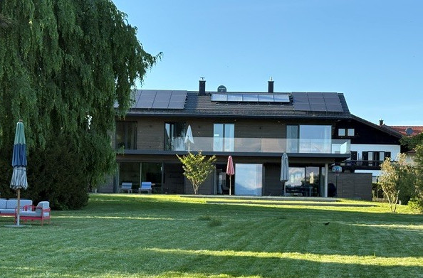 Einfamilienhaus Gstadt, Chiemsee, Architektur, Einfamilienhausarchitektur, Architektenhaus, Dewan Friedenberger Architekten, Südansicht